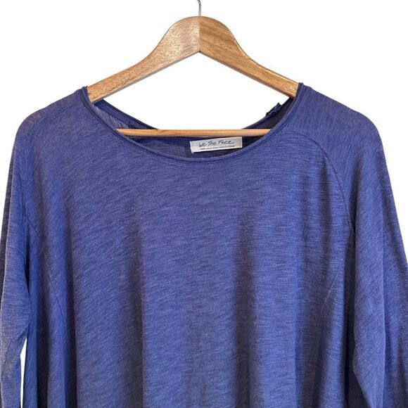 We The Free Aria Trapeze Long-Sleeve Purple Oversized Long Sleeve Top Size Small - Picture 6 of 10